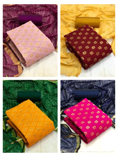 Banarasi Silk 54 Festive Wear Banarasi Silk Latest Dress Material Collection